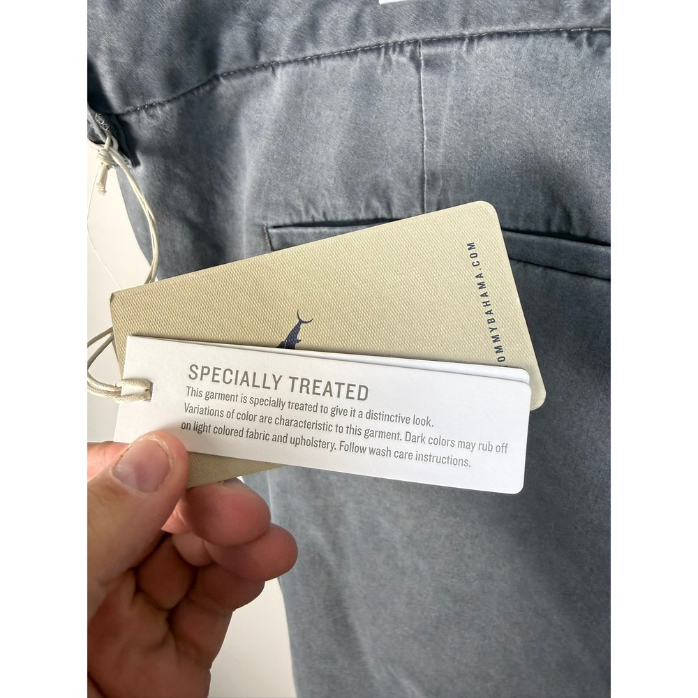 Tommy Bahama Boracay Flat Front Pants Mens 44x32 Fog Grey Chino T115496 NEW - Picture 4 of 5